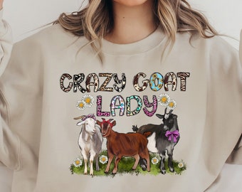 Crazy Goat Lady Shirt: Farm Animal Mom Tee