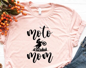 Moto Mom Shirt: Dirt Bike Racing Tee, Gift for Mom