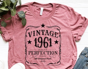 Vintage 1961 Shirt, 60th Birthday Gift,  60th Birthday Shirt, Birthday Gift For 60th Birthday, Grandpa-Grandma Birthday, Limited Edition