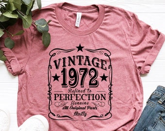 Vintage 1972 Retro 50th Birthday Shirt