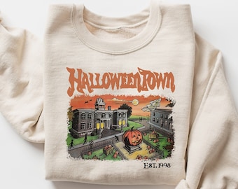 Halloweentown Est 1998 Sweatshirt, Halloweentown University, Retro Halloweentown Sweatshirt,Vintage Halloween Sweatshirt,Fall Sweatshirt