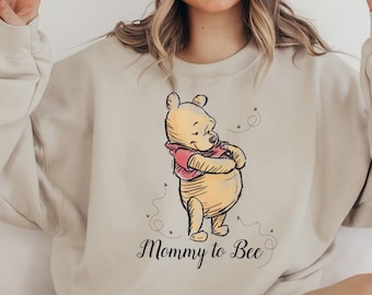 Mommy To Bee Sweatshirt,Disney Pooh Mommy Sweatshirt, Pregnancy Reveal Sweatshirt,Custom Mom Shirt, Mama Shirt,New Mom Gift, New Mama Shirt