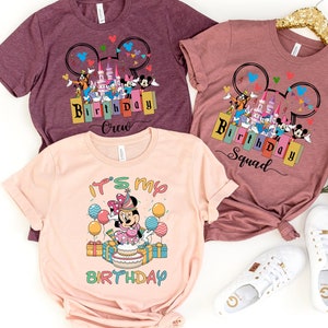 Disney Birthday Shirt, Family Disney Birthday Shirts, Birthday Squad Shirt, Mickey And Friends Birthday Shirt, Mickey Ear Shirt,