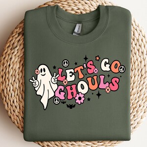Comfort Colors Lets Go Ghouls Shirt, Halloween Shirt,Retro Fall Tee,2022 Halloween Sweatshirt, Ghost Shirt,Spooky Season Tee