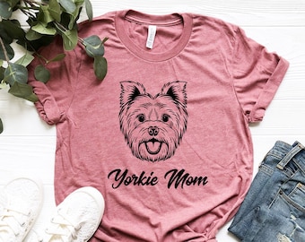 Yorkie Mom T-Shirt: Yorkshire Terrier Dog Owner Shirt