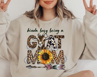 Goat Mom Sweatshirt: Funny Farm Animal Lover Gift