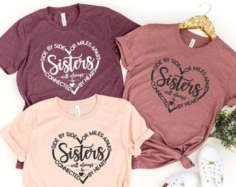 Sister Heart T-Shirts, Sister Tee Gift, Sisters Forever Shirt,  Best Friend Tee, Matching Sister Tees, Big Sister Little Sister Shirts, Sisi