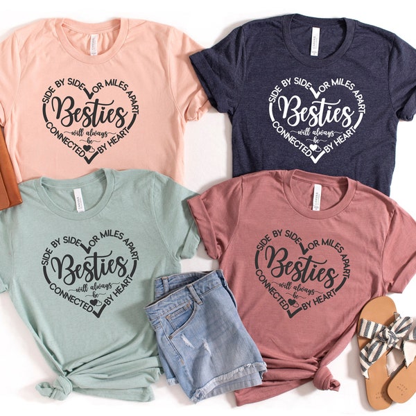 Besties Heart Shirt, Besties Shirt, Best Friend Gift, Best Friends Shirt, Sisters Matching Tees, Best Friends Matching Shirts