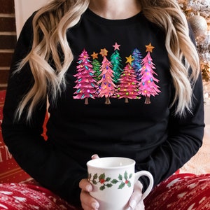 Christmas Trees Shirt, Christmas Shirts For Women, Christmas Tee, Christmas TShirt, Cute Christmas T-shirt,Shirts For Christmas, Xmas Tree