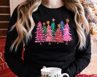 Christmas Trees Shirt, Christmas Shirts For Women, Christmas Tee, Christmas TShirt, Cute Christmas T-shirt,Shirts For Christmas, Xmas Tree