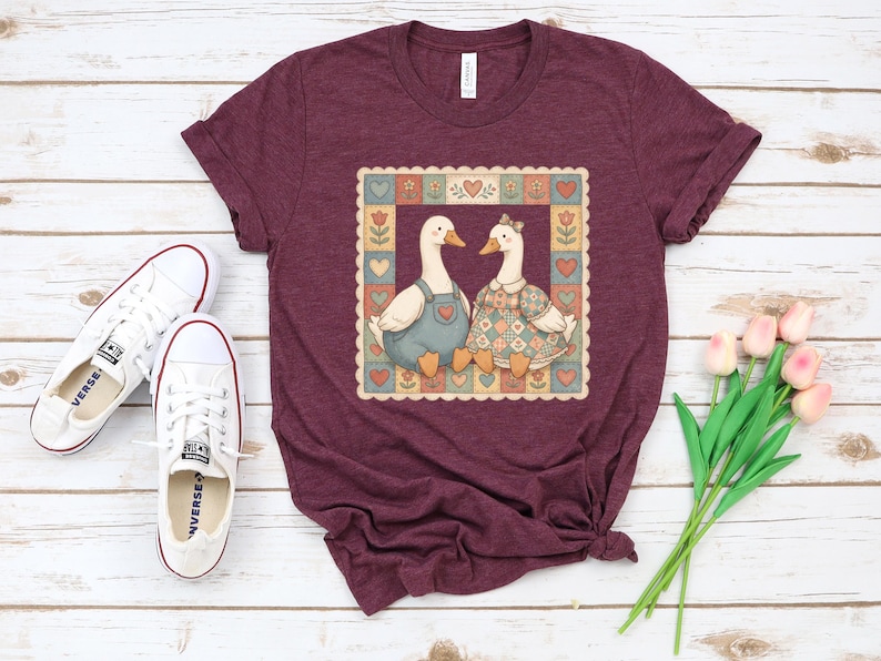 Thrifted Geese Sweatshirt,Vintage Grandma Geese,Cottagecore Folk Art Goose,Vintage 80s Goose Shirt,Funny Goose Tee,Retro Goose Graphic Shirt bild 6