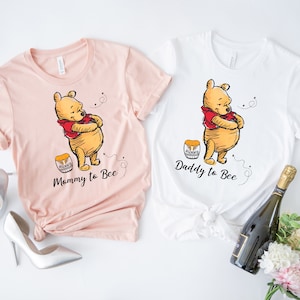 Mommy to Bee Shirt, Daddy to Bee Shirt, Pregnancy Reveal Shirt, Disney Pooh Mommy shirt, New Mom Gift, Family Matching Shirt, Funny Mom Tee