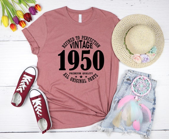 Vintage 1950 Shirt 1950 Birthday Gift 1950 Birthday Party - Etsy