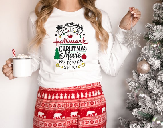 This is My Movie Watching Shirts Hallmark Christmas Movies Shirt Holiday Spirit Shirts Cute Christmas Shirt Christmas Long Sleeve X mas Etsy Canada