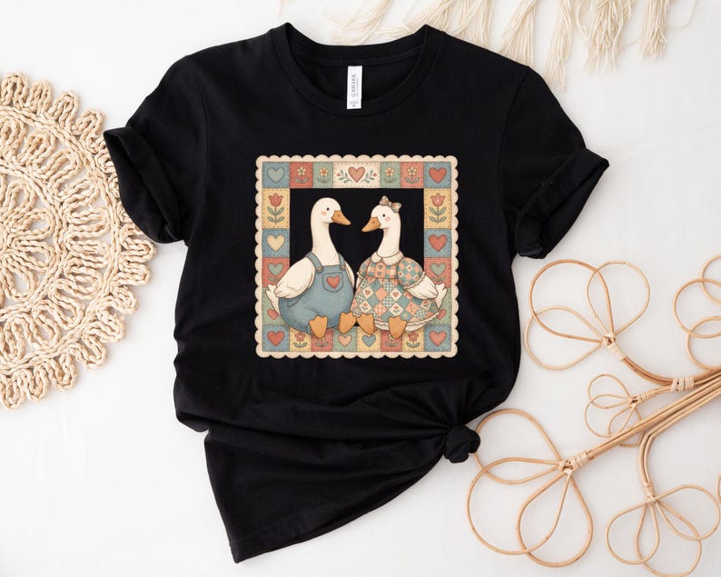 Thrifted Geese Sweatshirt,Vintage Grandma Geese,Cottagecore Folk Art Goose,Vintage 80s Goose Shirt,Funny Goose Tee,Retro Goose Graphic Shirt bild 2