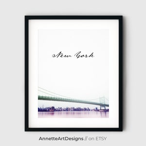 New York City Manhattan Bridge, Photography, Printable Wall Art, Minimalist Home Decor, Instant Digital Download