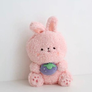 Fluffy Bottom Ronny Rabbit-kawaii floral bunny miniature Easter springtime plushie
