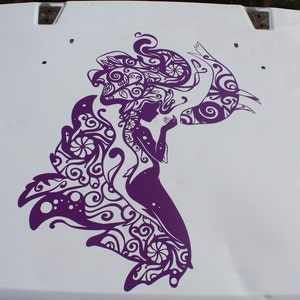 Mermaid decal with seal for Car, Truck, RV or Jeep