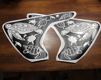 Set of 2 Sea Turtlefender vent decals compatable with 2018 to current Jeep wrangler JL