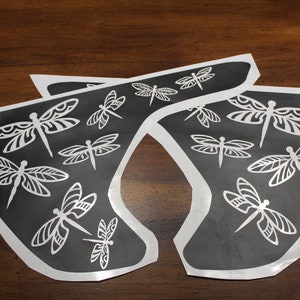 Set of 2 Dragonfly fender vent decals compatable with 2018 to current Jeep wrangler JL