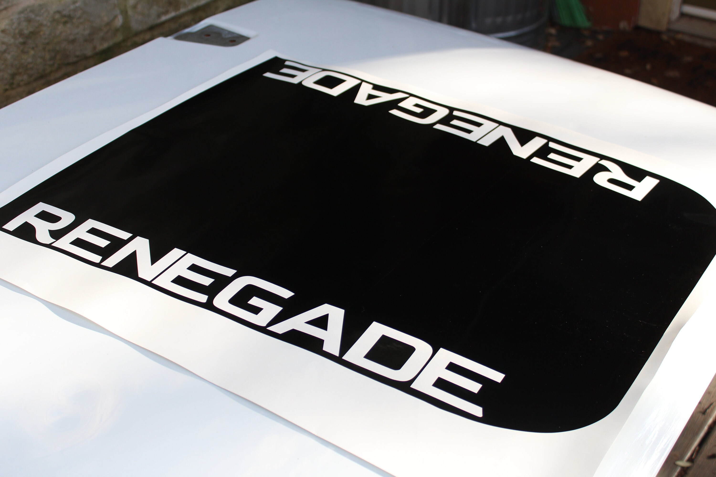 2015 to current Jeep Renegade Text black out hood decal Etsy