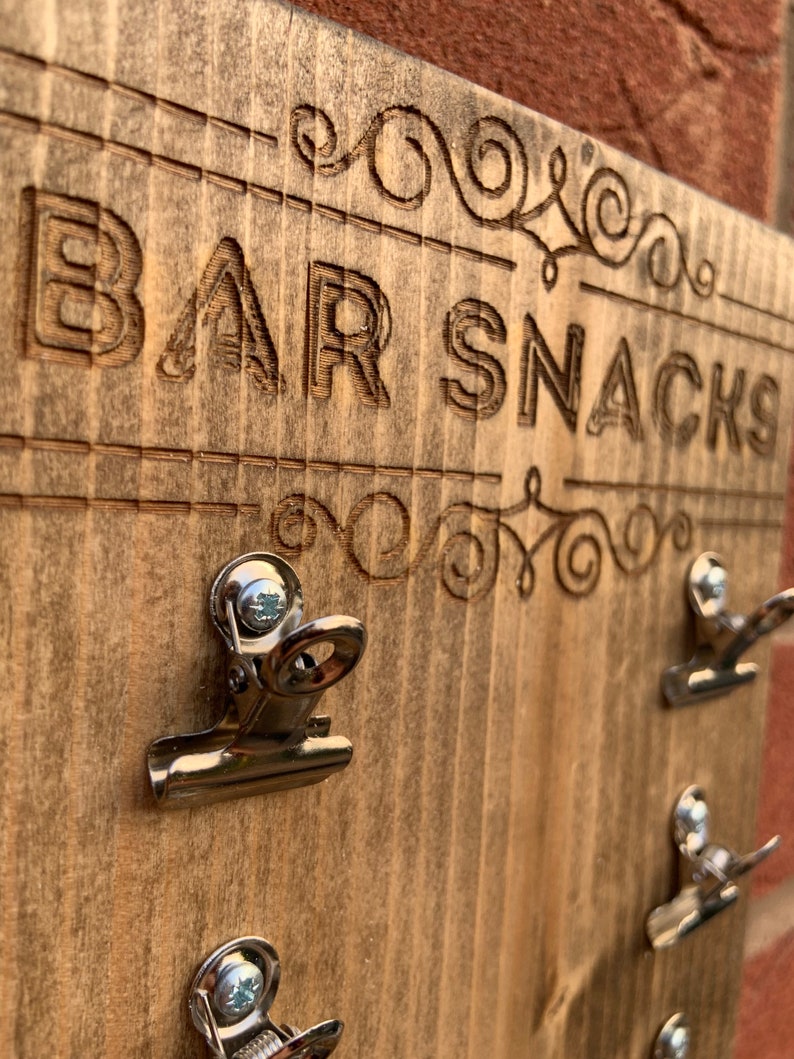 Bar Snacks Holder / Dispenser/ Clip Board Wall Mounted Ideal Etsy