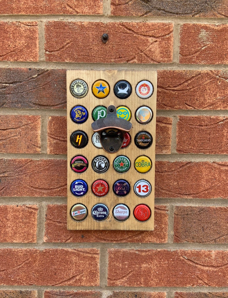 Cap Catcher Bottle Opener Wall Mounted Home Bar Garden Bar Pub