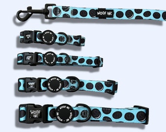 Collar y correa para perro Blue Cookie: neopreno, ajustable