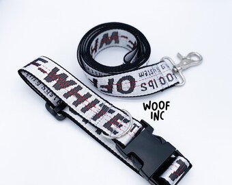 off white dog leash authentic