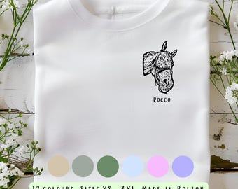Camiseta personalizada con retrato de caballo: regalo ecuestre personalizado