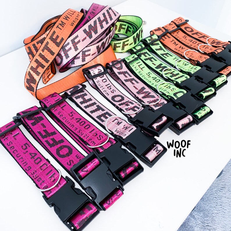 Woof White Inspired Dog Collar Small dog collar Luxury dog Etsy