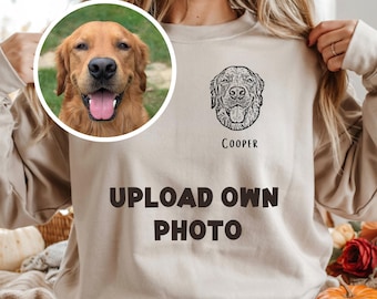 Regalo único para dueños de perros: suéter con retrato de perro hecho a mano para dueños de mascotas, tallas XS a 2XL