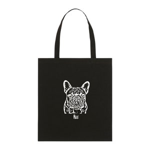 Custom Pet Portrait Tote Bag, Custom Personalised Pet Gift, Dog Mum Bag ...
