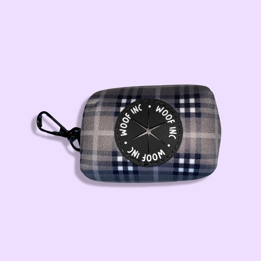 Tartan poop dog bag dispenser