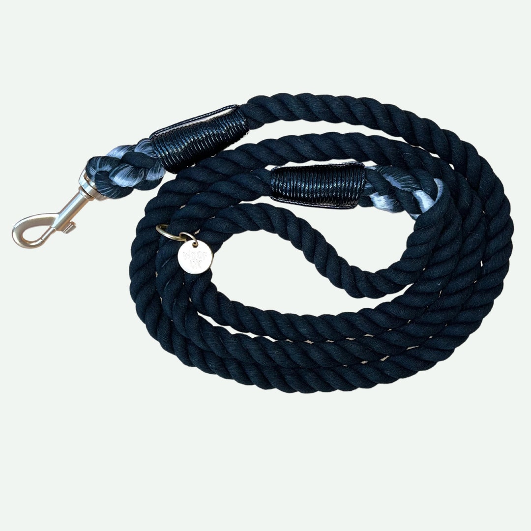 Black Dog Rope Lead, Dog Rope Lead Black, Long Dog Lead, Rope Lead Dog