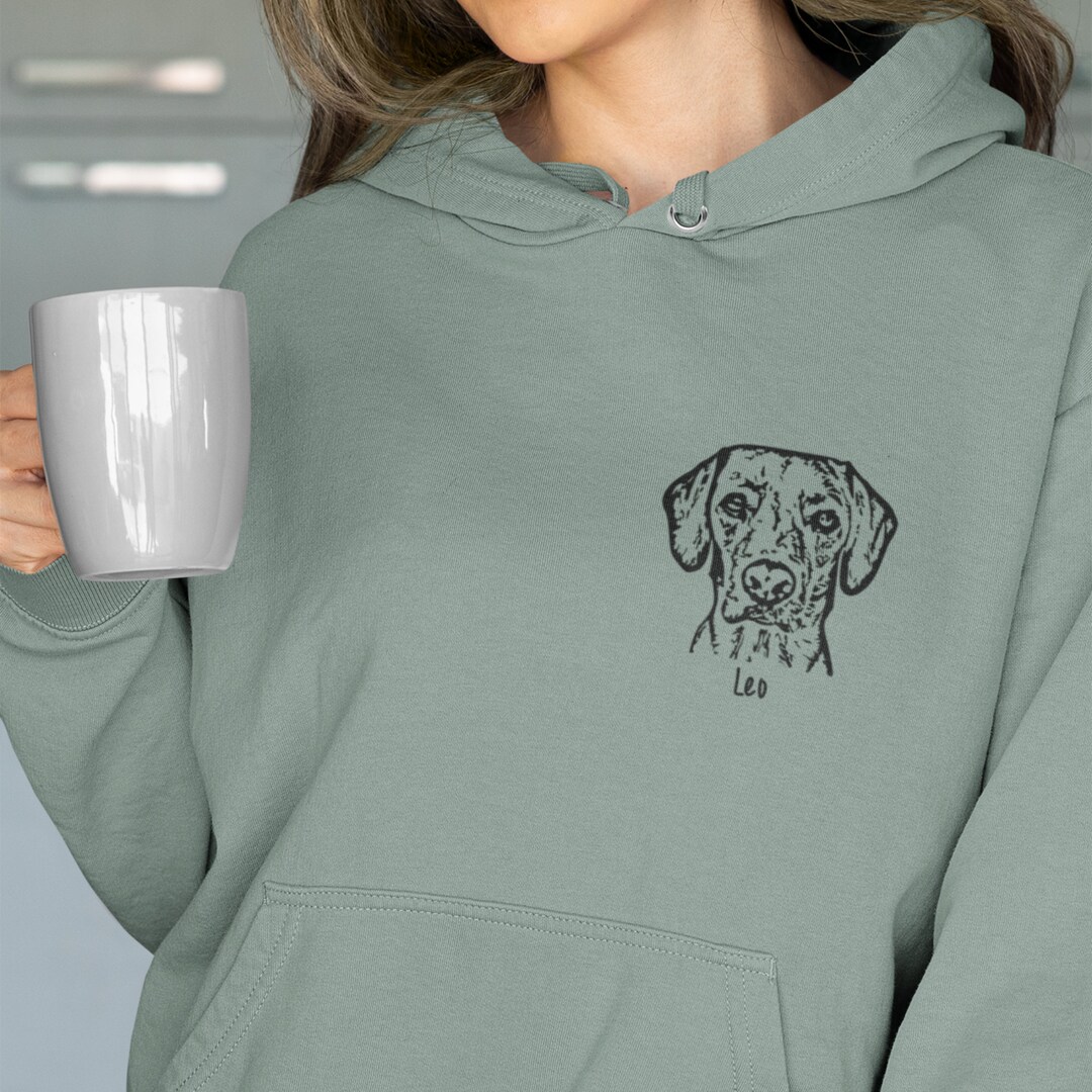 Custom Pet Portrait Hoodie, Custom Personalised Dog Gift, Dog Mum Hoodie, Dog Pet Portrait