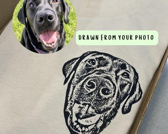 Camiseta personalizada con retrato de mascota, camisetas personalizadas con retrato de mascota, camiseta personalizada con foto y nombre de la mascota, regalo para amantes de las mascotas, camiseta con foto de perro