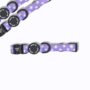 Daisy Dog Collar, Purple Dog Collar, Cute Dog Collar, Lilac Dog Collar, Fashion Dog Collar, Girl Dog Collar, Floral Dog Collar XS - L