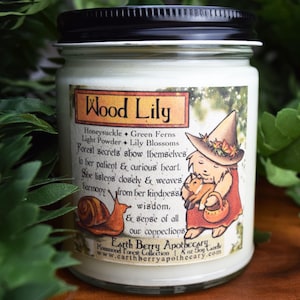 Wood Lily Soy Candle: Floral Spring Scent, Earthy & Non-Toxic