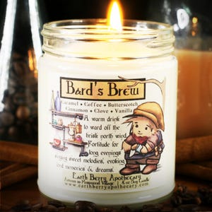 Bard’s Brew Caramel Coffee & Vanilla Scented Candle, Fantasy Tavern Candle