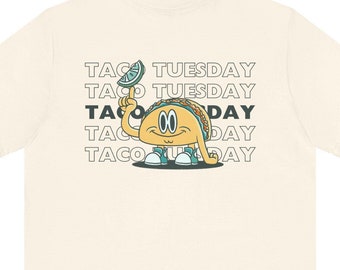 Unisex Taco Tuesday Tee| Funny Shirt, Taco Party Top, Gift for Foodie, Summer Party Tshirt, Trendy T-Shirt, Retro Style Graphic Tee