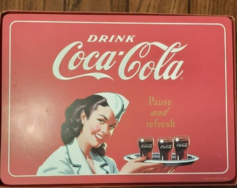Coca Cola Placemats W Vintage Advertising Laminated 5 Mats Etsy Coca Cola Placemats W Vintage Advertising Laminated 5 Mats Etsy