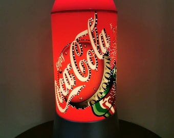 RICE PAPER GLOW NEW IN BOX COCA COLA 15" TALL BOTTLE SHAPE LAMP NIGHT LIGHT 