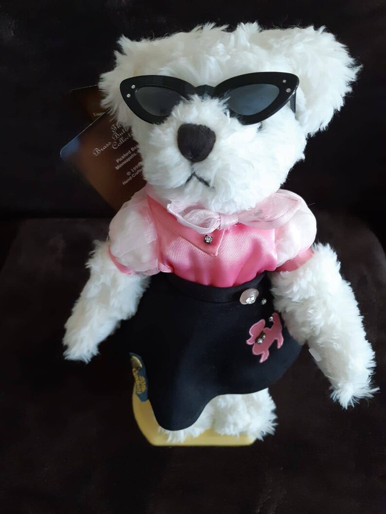 1950's Lucy Brass Button Bear. Vintage Button Bear. Diner Etsy