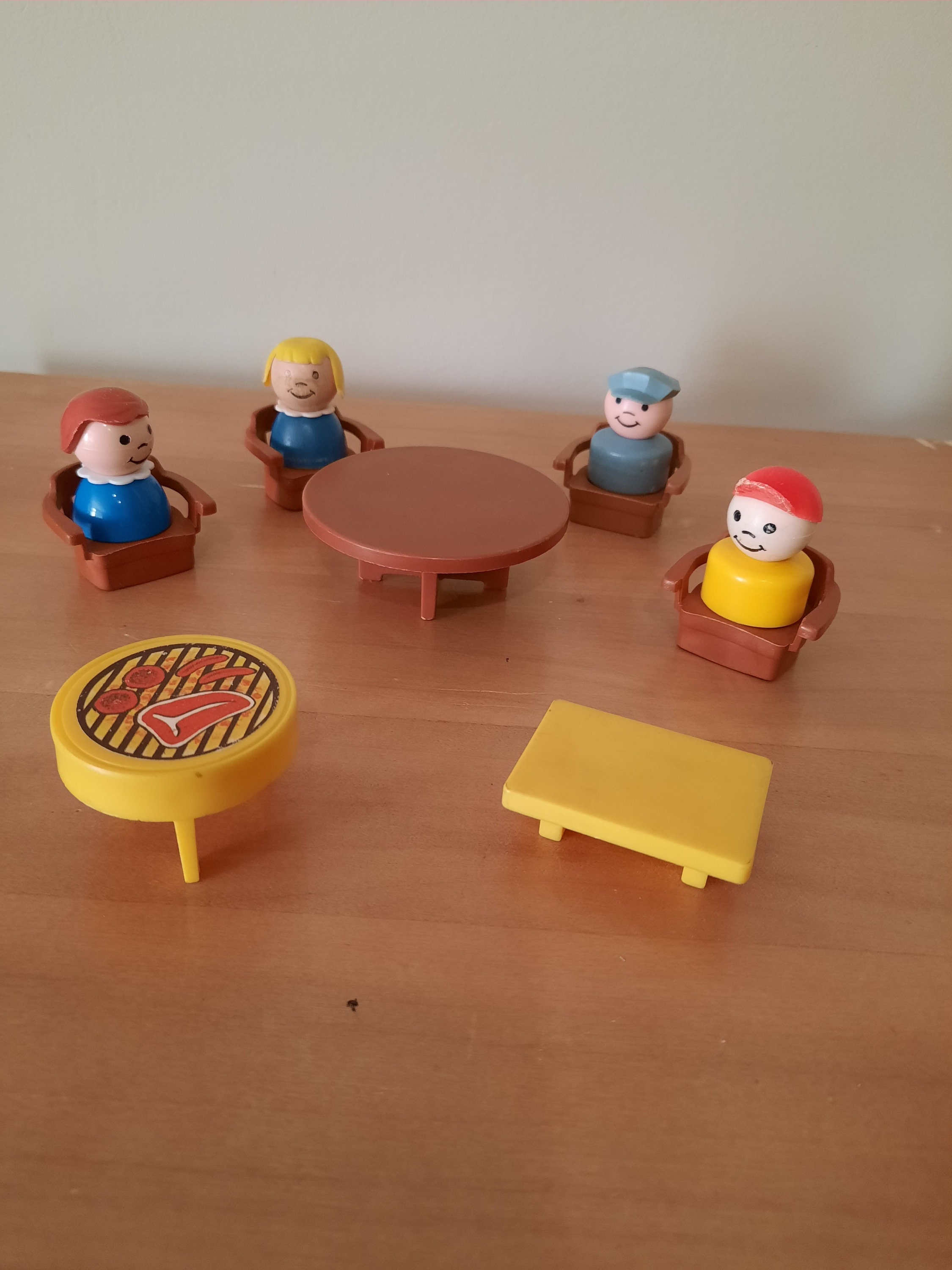 Vintage Fisher Price Little People set of table and chairs | Etsy