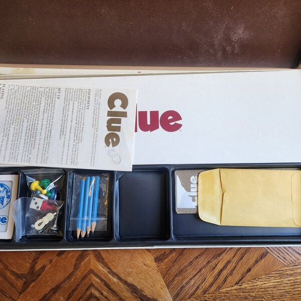 Vintage Clue Board Game, Parker Brothers Classic Detective Game 1986 Version. Retro Game Night. Family Game Night.