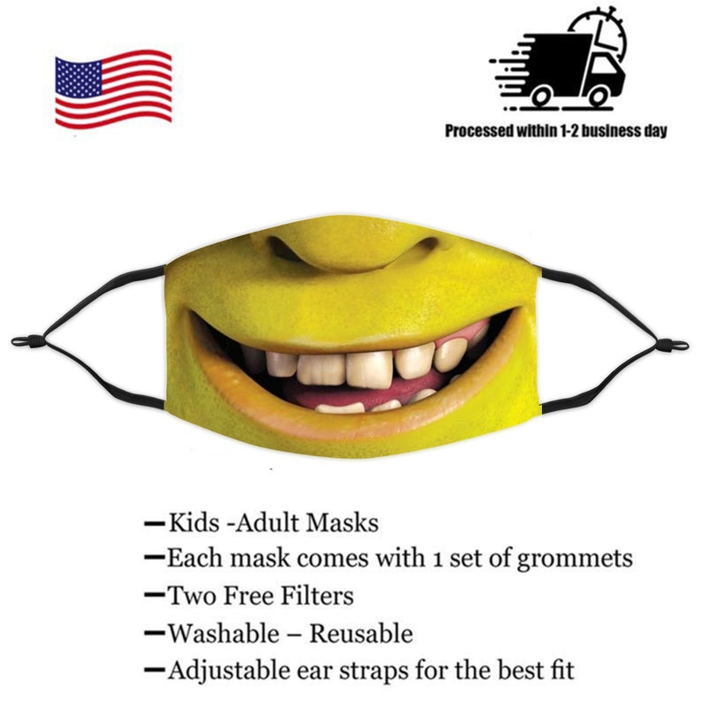 Shrek Face Mask Mask Adult Mask Kids Mask Face Mask with Etsy