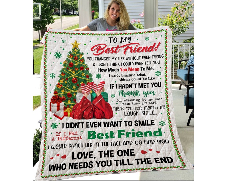 To My Best Friend Blanket Gift Best Friend Blanket For Women Etsy