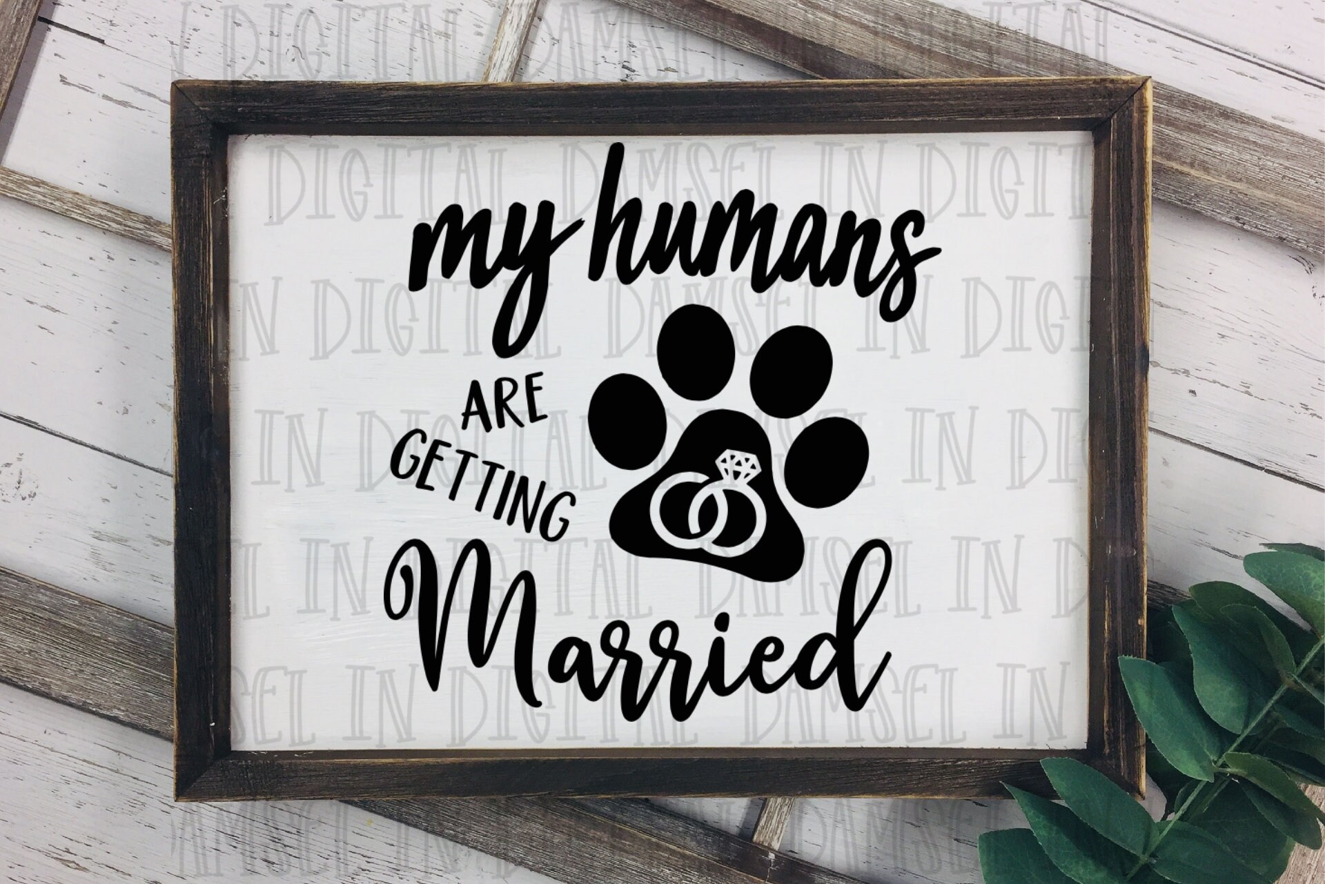 My Humans Are Getting Married Dog Paw Print SVG, Save the Date, Wedding ...