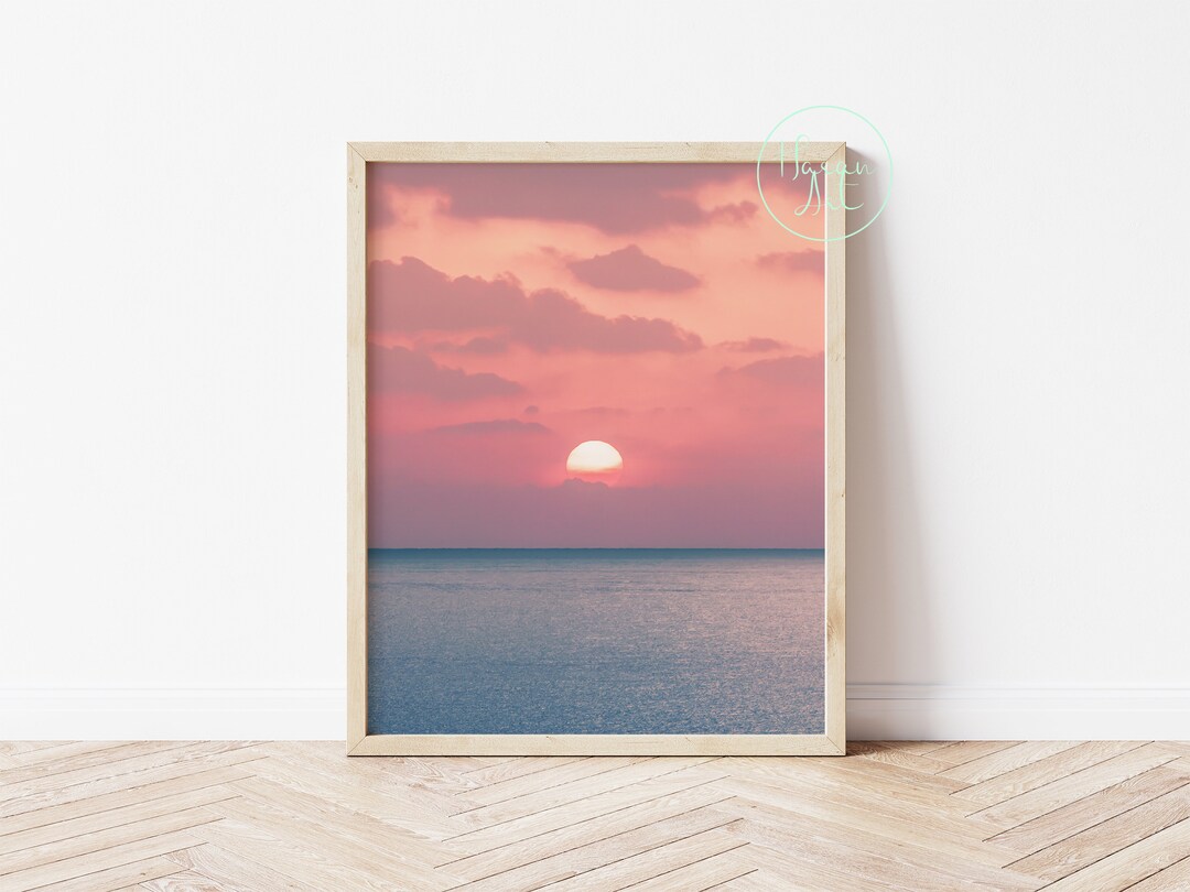 Sunset Over the Sea, Sunset Wall Art, Sunset Photography, Sunset Wall